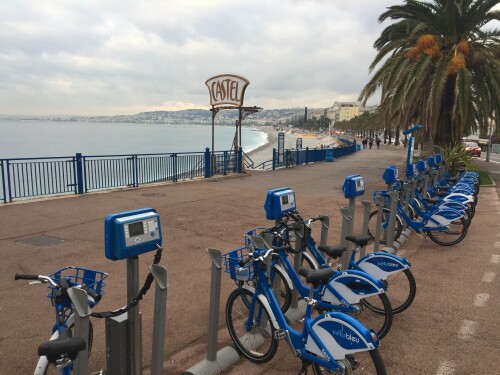 Vélo Bleu-Station am Castel Plage