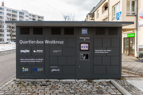 Mobilitätsstation München-Westkreuz mit Quartiersbox