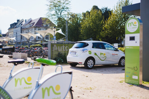 Mobilitätsstation in Offenburg Hbf.