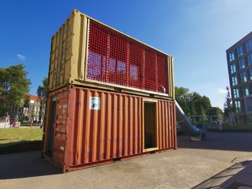 Containerspielelement Dortmund Hafenpromenade - Stapelung